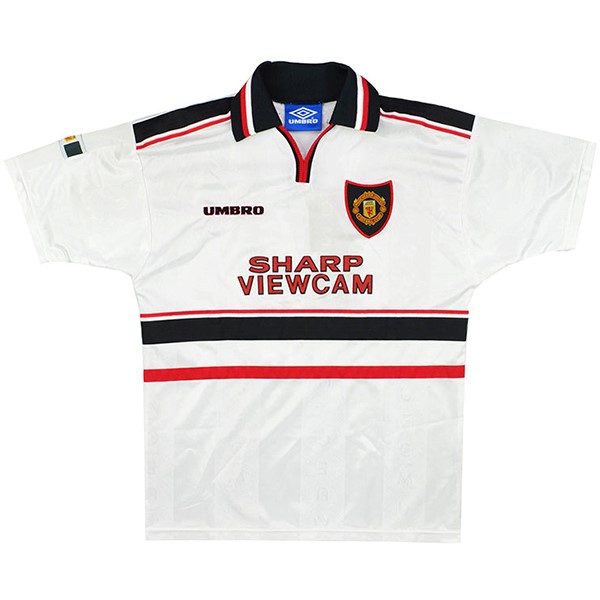 Tailandia Camiseta Manchester United 2nd Retro 1998 1999 Blanco